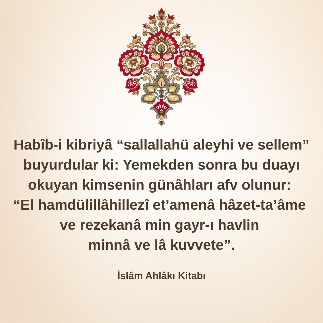 Yemekten sonra dua